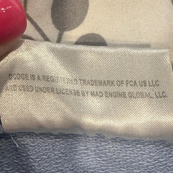 Dodge Charger Women's sz XL Blue Cropped Distressed Sweatshirt Retro 70s - Picture 4 of 9